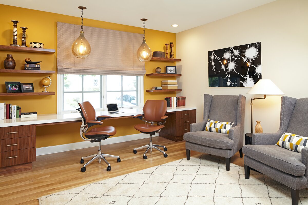 Mid Century Modern Office Design Photo By Susan Corry Design